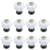 Tulead Mini Pull Knobs Cabinet Drawer Knobs Pumpkin Handles Door Hardware Furniture Decorative Pull Handles Dresser Bookcase Handle Pull 10pcs with Mounting Screws -Color- White-