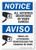 "Notice - All Activities Monitored by Video Camera" Bilingual Label by SmartSign - 10" x 7" Laminated Vinyl