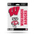 NCAA Wisconsin Badgers Die Cut 3-Piece Triple Spirit Sticker Sheet