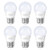 A15 LED Ceiling Fan Light Bulbs 60 Watts Equivalent, 5000K Daylight White, E26 Medium Base Appliance Bulb, G45 Shape Small Lightbulbs, Non-dimmable, 6 Pack