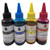 4 x 100ML Universal Refill Ink kit for Epson Canon HP Brother Lexmark DELL Kodak Inkjet Printer CISS Cartridge Printer Ink -4 Color-