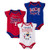 Outerstuff MLB Infants 3pk Onesie Set, Texas Rangers 18 Months