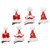 Minkissy 6pcs Christmas Hair Clips Sequin Santa Hats Hair Clips with Pompom Ball Christmas Hair Accessories for Xmas Party Gifts Red