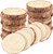 MAOM Natural Wood Slices 28 Pcs 2.8"-3.2" Round Wood Discs Tree Bark Wooden Circles for DIY Crafting Coasters Arts Crafts Home Decorations Vintage Wedding Ornaments