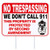 WaaHome Funny No Trespassing Signs Private Property, 10''X14'' No Trespassing Yard Sign with Stakes, Safety  and  Privacy Gun Warning Sign