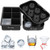 FYLINA Ice Cube Trays Silicone -Set of 2-, Sphere Ice Ball Maker With Lid and Large Square Ice Cube Molds for Whiskey  and  Cocktails, Reusable and BPA Free -Black-