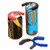 Manual Topless Can Opener,Upgrated Hand Held Beer Can Openers Smooth Edge-Safety Beer Openers for Bar Kitchen Camping Party Picnic -2, Black plusBlue-