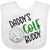 Inktastic Daddy's Golf Buddy with Golf Ball Baby Bib White 3ac68