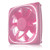 Vetroo DF120 120mm Case Fan White LED Lighting PC Cooling Fan Pink Fan Frame for Radiator/CPU Cooler/Computer Case