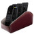 MoKo Remote Control Holder, Leather TV Remote Organizer Remote Caddy Desktop Organizer 5 Compartments for Remote Controllers, Office Supplies, Media Accessory Storage  and  Organizer - Dark Brown