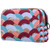 Cosmetic Bag for Women, Adorable Roomy Makeup Bags Travel Waterproof Toiletry Bag Colorful Spanish Fan Pattern