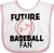 Inktastic Future Baseball Fan Baby Bib White and Pink 3417a