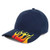 Armycrew Fire Flame Embroidered Bill Structured Brushed Cotton Baseball Cap - Navy