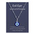 UNGENT THEM Evil Eye Pendant Necklace Silver Blue Third Eyes Nazar Amulet Ojo Turco Dainty Protection Chain Necklaces Jewelry Gift for Women Girls Daughter Mother