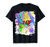 Rainbow Ink Paint, Drip Splatter, White T-Shirt