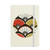 Folding Fan Red Black Golden Notebook Official Fabric Hard Cover Classic Journal Diary