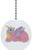 Pink Purple Lady Dragon Solid Ceramic Fan Pull