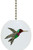 Hummingbird Solid Ceramic Fan Pull