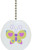 Heart Butterfly Solid Ceramic Fan Pull