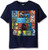 STAR WARS Boys' Big Cartoon Geometric Character Groupage Graphic Tee, Navy, YM