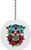 Roses Skull Solid Ceramic Fan Pull