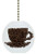 Beans Coffee Cup Solid Ceramic Fan Pull