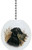 Retriever Dog with Duck Solid Ceramic Fan Pull
