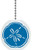 Blue Sand Dollar Solid Ceramic Fan Pull