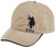 Concept One U.S Polo Assn. Men's Adjustable Cotton Baseball Hat with Curved Brim and Embroidered Large Horse Logo, Khaki, One Size