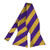 TieMart Striped Self-Tie Bow Tie -Dark Purple and Gold-