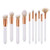 10 Pcs Professional Makeup Brushes Makeup Tools Loose Powder Eyeshadow Brush Fan