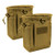 AMYIPO Tactical Hip Holster Bag Outdoor Pouch Molle Drawstring Magazine Dump Pouch, Military Adjustable Belt Utility Pouch -Tan - 2PCS-