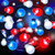 TURNMEON 10Ft 40Led American Flag Ball String Lights Red White Blue Fairy Light Battery Operated Copper Wire USA Flag Patriotic Decoration for Memorial Day, 4th of July, Independence Day, National Day