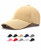 Reflective Brim Low Profile Solid Plain Adjustable Baseball Hats for Men Women Blank Ball Cap Golf Hat Khaki