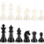 Chess Pieces Plastic Pawn Chess Pieces 95 mm/ 3.7 Inch King's Height Tournament Chess Set with Storage Bag for Chess Board Game, Set of 32 Chess, White and Black -Pieces Only-