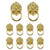 Coshar 10pcs Lion Head Pull Handle Knob Pull Ring for Dresser Cabinet Drawer,Retro Style,Gold