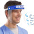 Muryobao Men Women Safety Face Shield Reusable Full Face Transparent Breathable Visor Windproof Dustproof Hat Shield Protect Eyes And Face With Protective Clear Film Elastic Band 2Pcs