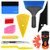 Zanch Window Tint Kit Vinyl Wrap Tools Kit Razor Blades Card Scraper Tool Conqueror Corner Shank Shower Rubber Tint Felt Squeegee Vinyl Knife Car Tinting Windows Film Instal Application Solution 10Pcs