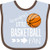 Inktastic Grandpa's Little Basketball Fan Baby Bib Blue and Chocolate 31b0f