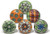OwlKraft Set of 6 Colorful Mandala Theme Ceramic Knobs - Cabinet knobs - Drawer knobs - Cabinet pulls - Door knobs