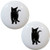 Set of 2 Black Cat Ceramic Cabinet Drawer Pull Knobs