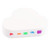 Demiawaking Bath Bombs Gift - Rainbow Cloud Natural Bath Salt Bomb Ball 100g Essential Oil Bubble Shower - White