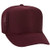 Otto Polyester Foam Front 5 Panel High Crown Mesh Back Trucker Hat - Maroon