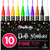 Fine Tip Chalk Markers -10 Pack 3mm- - Bold Color Erasable Dry Erase Marker Pens for Blackboards, Chalkboard, Window, Bistro - 3mm Reversible Bullet  and  Chisel Point
