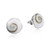 Round 13 mm Swirl Shiva Shell .925 Sterling Silver Stud Earrings
