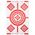 Okuna Outpost Targets for Shooting Range, Red and White -17 x 25 Inches, 50 Pack-