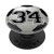 Personalized Soccer Ball Jersey Number 34 thirty four PopSockets Grip and Stand for Phones and Tablets