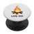 LOG ON Campfire Pun Camping Gift PopSockets PopGrip- Swappable Grip for Phones  and  Tablets