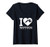 Womens I Love Tattoos Heart Ink Tattoo Gun Artist Gift V-Neck T-Shirt