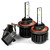 Krator LED H13 Headlight Conversion Bulbs 40W 4000LM Light Bulbs 9008 Hi/Lo 6000K White with Built-In Turbo Cooling Fan